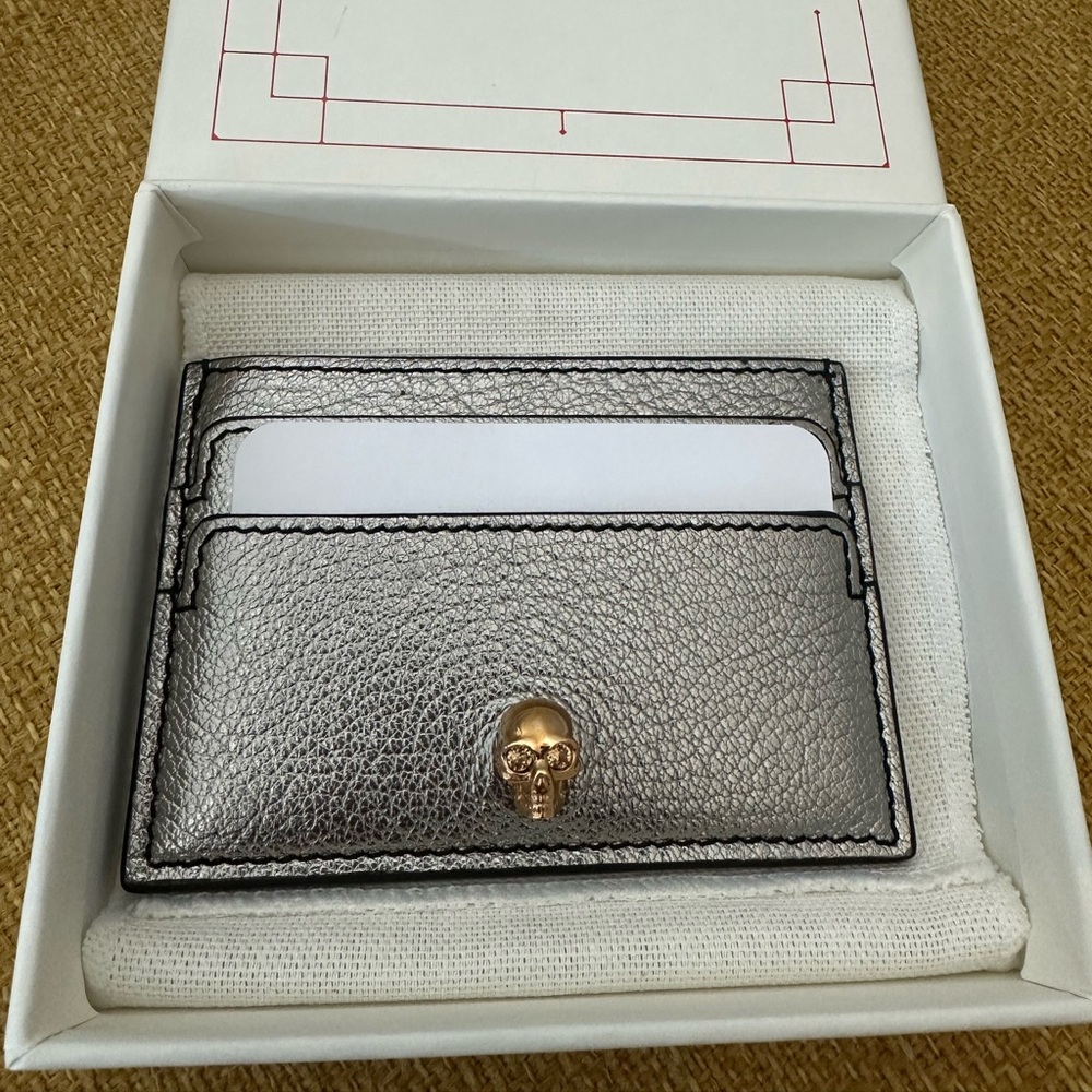 Alexander McQueen Metallic Card Holder
